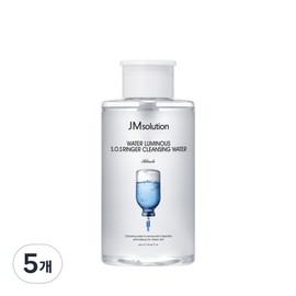 JM Solution Water Shine SOS Ringer Cleansing Water Black, 500ml, 5 pcs / 제이엠솔루션 물광 에스오에스 링거 클렌징 워터 블랙, 500ml, 5개