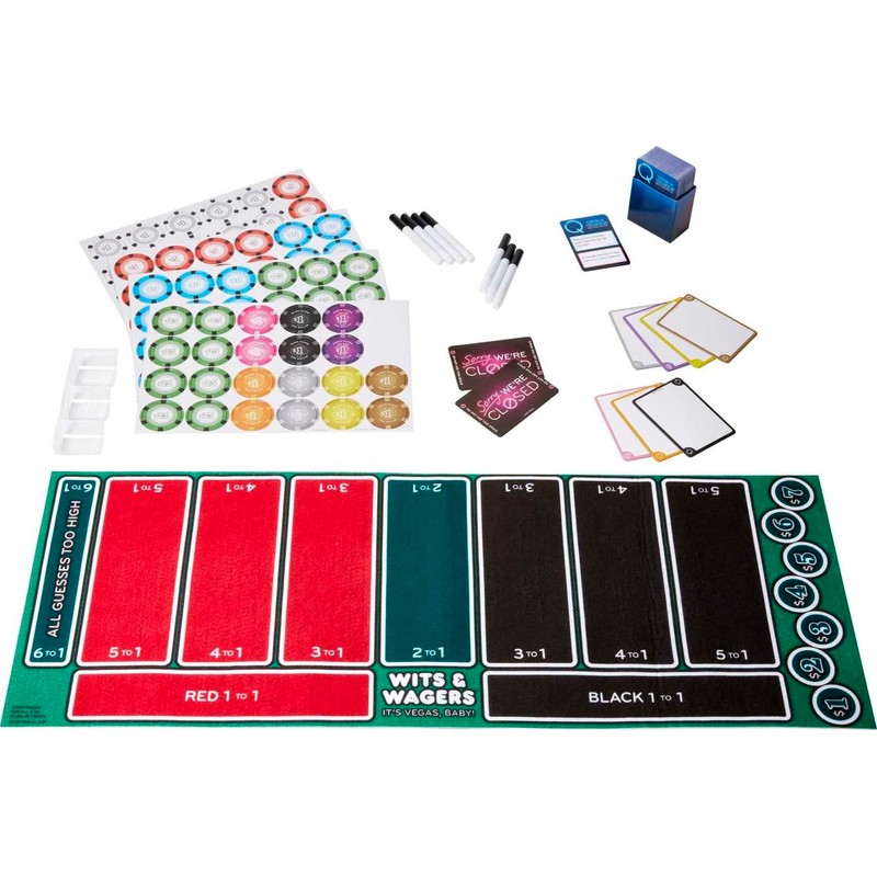 Mattel Games Wits & Wagers Board Game Vegas Edition Party