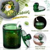 Reallnaive 2 Set Glass Salt Cellar with Lid and Spoon
