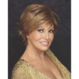 Fascination Wig Color RL10/12 - Raquel Welch Women's Wigs Short Razor Cut Heat Friendly Bundle with Comb, MaxWigs Hair Loss Booklet