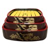 Dark Red with Bonsai Art Sushi Serving Tray - Square