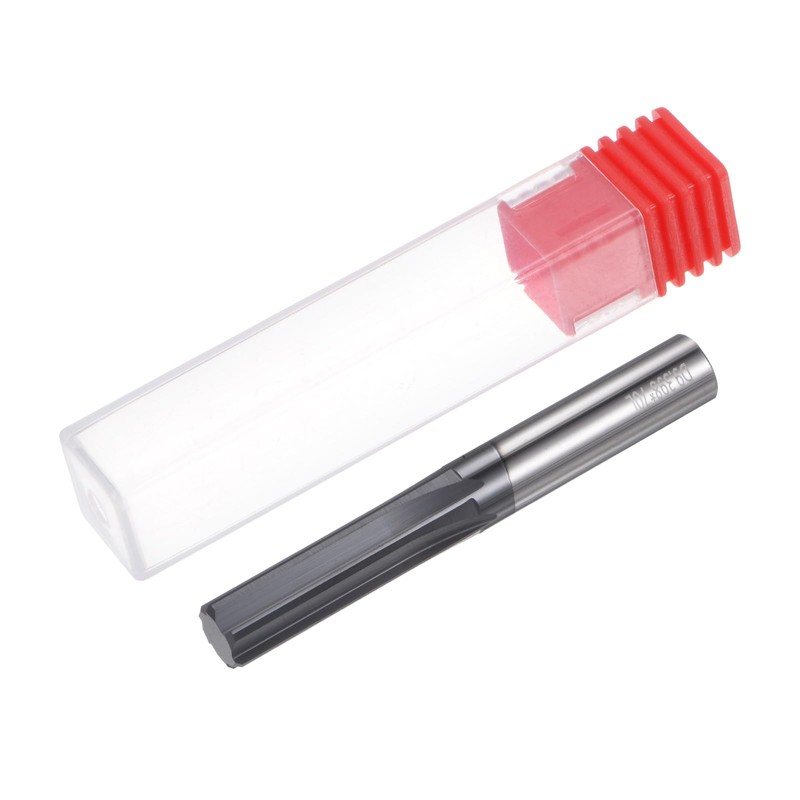 sourcing map Carbide Chucking Reamer 0.37"(9.4mm) Dia Straight Flute Straight