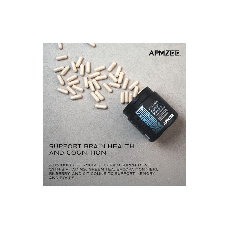 Nootropics Brain Supplement | Caffeine Free | 60 Capsules |