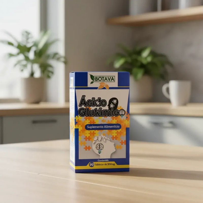 Acido Glutamico 90 Tabletas Botava 500 Mg Suplemento