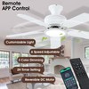 Surtime 44In Flush Mount Ceiling Fans with Lights and APP&Remote