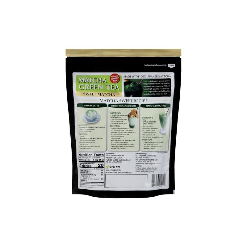 ITO EN Sweetened Matcha Green Tea Powder - 17.5 Ounce
