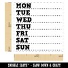Weekly Days of The Week List Self-Inking Rubber Stamp Ink