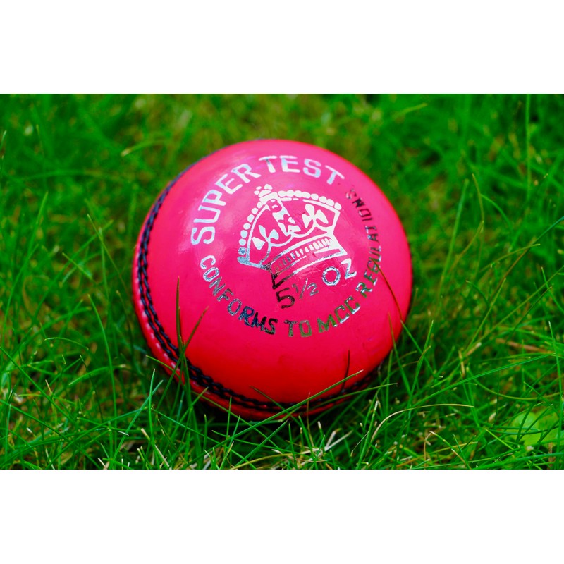 Cricket Ball - Pink Leather Match Quality (Adult)
