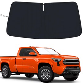 JKCOVER Front Window Windshield Sunshade Compatible with 2024 2025 Toyota Tacoma(4th Gen Tacoma) Accessories Sun Heat UV Rays Protector Foldable Sun Shade Cover Car Visor