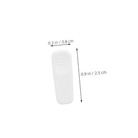 TEHAUX 60pcs White Earphone Wire Clips for Cords Durable Plastic Cable Clamps for Secure Grip and Tangle Cord Management Minimalist Design for Headphone and Microphone Cable Organization