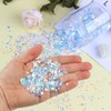 KIMOBER 50 Gram Mixed Craft Sequins and Spangles,Iridescent Blue Assorted