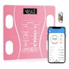 Báscula Inteligente Bluetooth Deylinghs Color Rosa Con App, 180 kg
