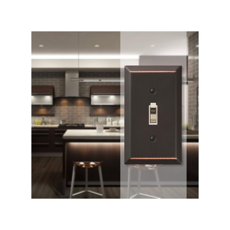 Amerelle 163TDB Century Wallplate, 1 Toggle, Aged Bronze