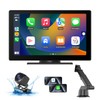 Portable Apple Carplay Screen for Car, 9" HD Car Stereo