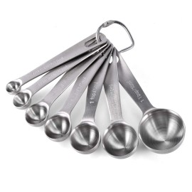 U-Taste Measuring Spoons: U-Taste 18/8 Stainless Steel Set of 7 Piece: 1/8 tsp, 1/4 t...
