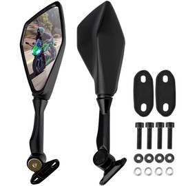REFITIAL Ninja 300 Mirrors，Universal Motorcycle Mirrors Compatible with Kawasaki Ninja 400 2018-2023 Ninja 300 250 636 ZX6R 2011-2018 ABS Mirrors Anti-glare Foldable Motorcycle Side Rear View Mirror