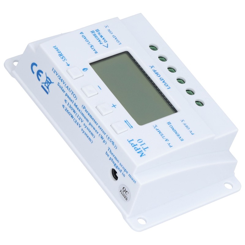 10A 12/24V MPPT PWM Solar Charge Controller with LCD Display