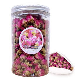 CoolCrafts Dried Rose Buds Edible Fragrant Dried Flowers for Tea, Baking, Crafts, Potpourri - Red Rose Buds 3.5oz