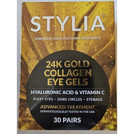 Stylia 30 Pairs 24K Gold Collagen Under Eye Gels Pads for Puffiness & Dark Circles 2027