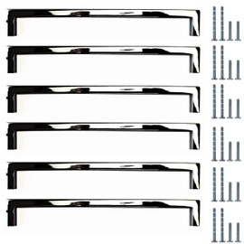 French Furniture Fittings Polished Chrome Kitchen Cabinet D Pull Handles - Set of 6 Cupboard Drawer Bedroom Furniture Bow boss Handles
