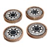 Godinger Coasters Ceramic/Wood, for Barware a Stylish Blend of Elegance