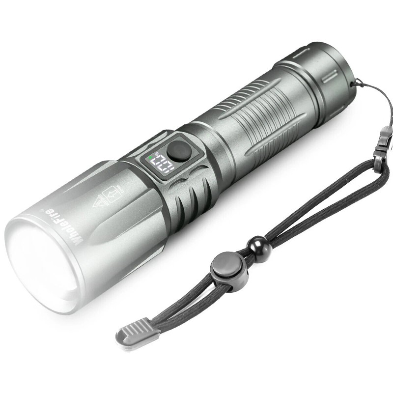 WholeFire 90000000Lumen Super Bright LED Tactical Flashlight Rechargeable LED Work