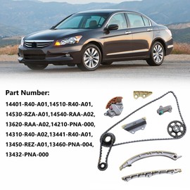 GXARTS Engine Timing Chain Kit 14510-PNA-003 14511-PNA-003 fit for Honda CR-V 2002-2009 Acura 2003-2007 Accord 2003-2007 CRV 2008-2015 Element 2003-2011 2.4L Replace 14510-PNA-003 14520-RAA-A01