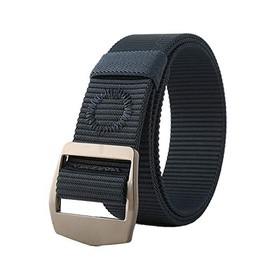 S-MAN 1.5" Unisex Military Style Outdoor Tactical Webbing Nylon Belt with Simple Buckle (Royal Blue)