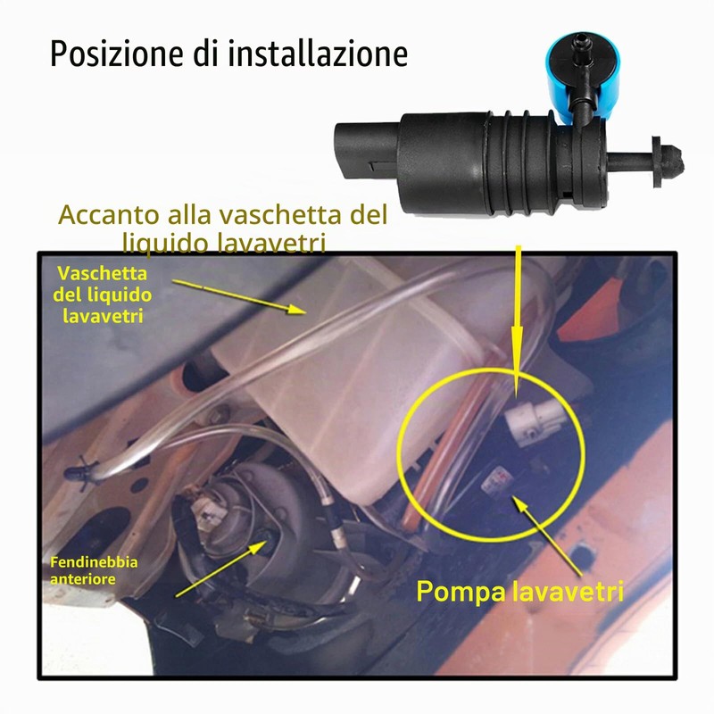 1K6955651 - Pompa per lavaggio parabrezza per sistema di pulizia