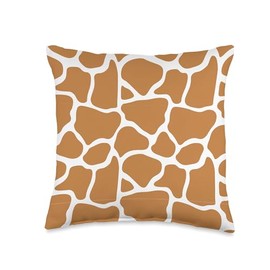 Giraffe animal print pattern Throw Pillow