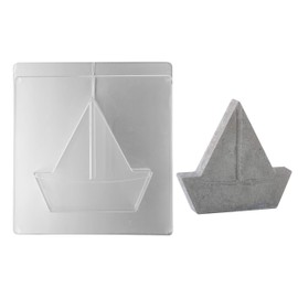 Rayher 36082000 Gießform Segelboot, 19 x 18 cm, Tiefe 4 cm, Material PET, zum Ausgießen mit Kreativ-Beton, Schmuck-Beton, Raysin-Gießpulver, Betongießform