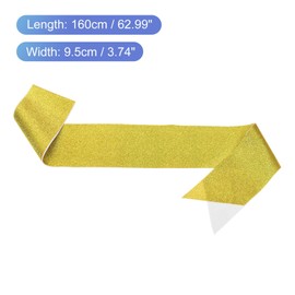 sourcing map Blank Sash, 2 Pcs Blank Sashes Plain Sashes DIY Sash Accessory for Graduation Ceremonies, Birthday, Wedding, Gold