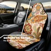 Qpednta Boho Floral Car Seat Covers 2 Pcs Stretch Polyester