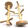 SZKKQKJ Wooden Cup Stand, Pretzel Stand, Cup Holder, 6 Arms,
