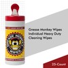 Grease Monkey Wipes Multi-Purpose, Heavy Duty Cleaning Wipes Canister, 25-Count,
