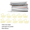 100Pcs Paper Clips Yellow Duck Shape Lightweight Portable Electroplating Process