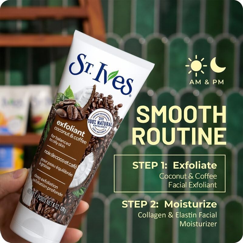 St. Ives Rise & Energize Coconut & Coffee Scrub, 6