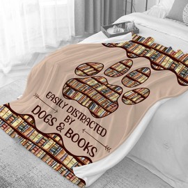 Pickles is My Life Easily Distracted by Dogs & Books Blanket Book Gift for Women Men Boys Girls, Dogs Print Blankets Throw Blanket Durable Couch Sofa for - Small 50"x40"（Throw） Kid
