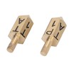 2PCS 6 Sides Rotary Dice with Shank Solid Metal Gyroscope