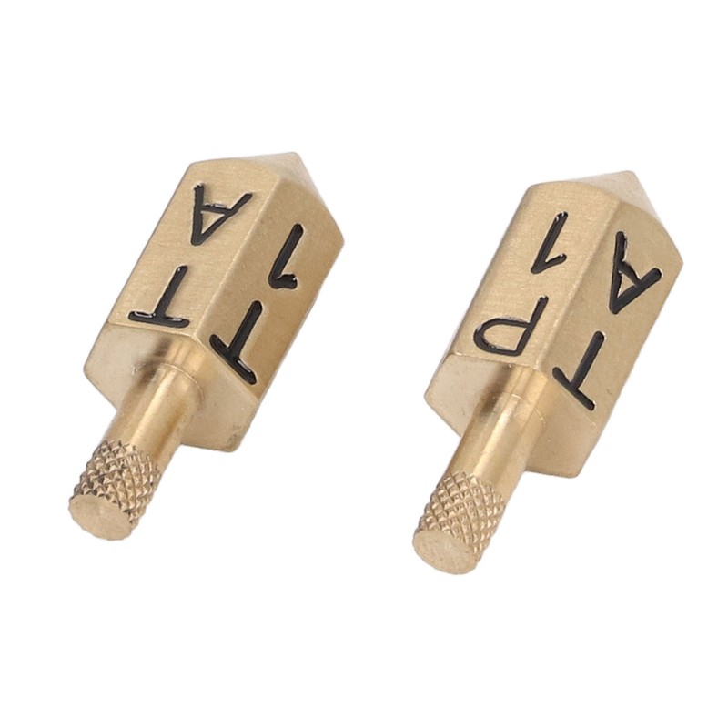 2PCS 6 Sides Rotary Dice with Shank Solid Metal Gyroscope