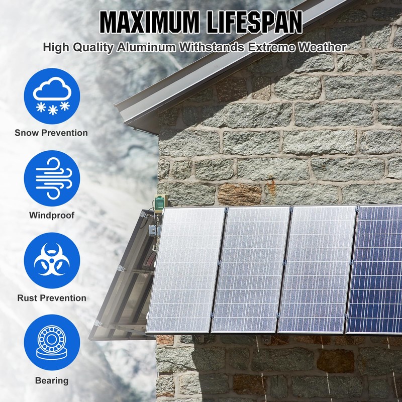 ECO-WORTHY Upgraded 45in Solar Panel Mount Brackets, with Foldable Tilt