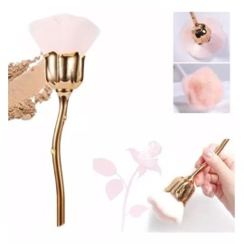 MU Cepillo Para Polvo De Uñas O Rubor Con Forma Rosa Limpieza