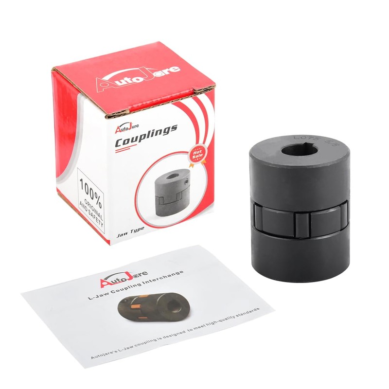 5/8" to 3/4" L075 Flexible 3-Piece L-Jaw Coupling Coupler Set