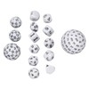 15pcs Complete Polyhedral Dice Set Acrylic D3 to D100 Spherical