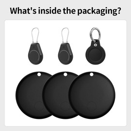 WALLFID Tag (3-Pack) and 3 Holder, Item Finder, Compatible with Apple Find My (iOS Only), Track Your Keys, Wallet, Luggage, Backpack