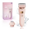 Unbranded 2 in 1 Wet & Dry Painless Rechargeable Lady Shaver Electric Razor for Women