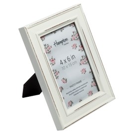 Hampton Frames PALOMA Distressed Shabby Chic Picture Photo Frame White 4x6 (10x15cm) PAL301946W
