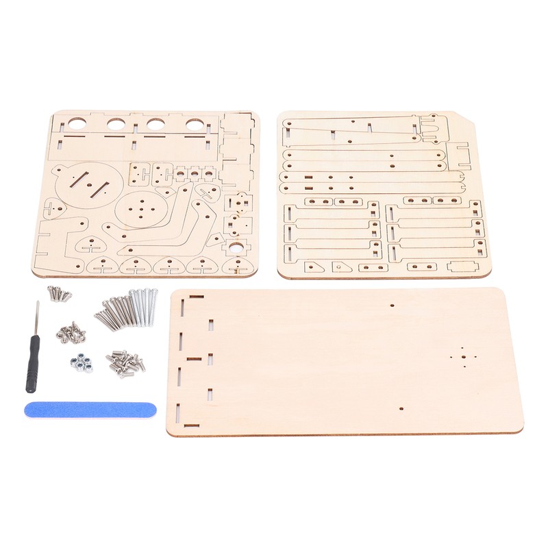 Robot Arm Building Toy Hydraulic Wooden Mechanical Model Tool Set