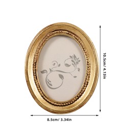 Homoyoyo Sunlit Oval Antique Photo Frame 4x3inch Vintage Style Resin Picture Frame with Stand for Wall Gallery or Tabletop Display - Ideal for Home Decor and Cherished Memories