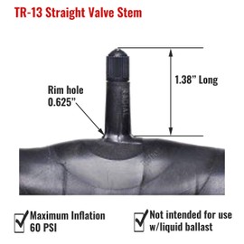 PACK OF 2 (two) Firestone Brand Passenger Tire Inner Tube with Tr13 Rubber Valve fits 14" 15" MR14 MR15 9.5L15/9.5L14/7.5L14/MR1415